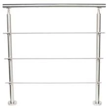 Outdoor Grab Rail Mobility Aid Garden Steps Round Pipe Platform Column - Silver - View 2