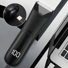 男女通用电动体毛修剪器，可充电无绳美容套装，带陶瓷刀片，LED 显示屏，适用于男士和女士脱毛、全身美容