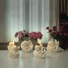 Khuôn nến silicon hình thiên thần, Khuôn nến trang trí thủ công DIY - trắng - Xem 10