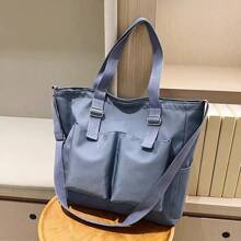 Women's Crossbody Bag Waterproof Nylon Large Capacity 5007(No Pendant) - Màu xanh lam - Xem 3