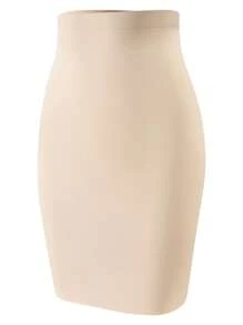 High Waisted Seamless Bodycon Slip Skirt, Thin Waist Cincher, Breathable Shapewear For Women, Slimming Body Sculpting Skirt