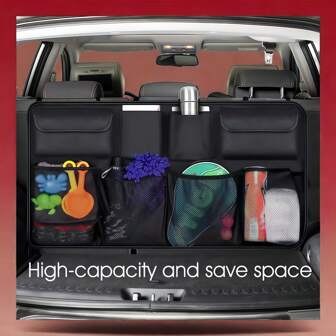 Organizador de porta-malas de carro, 1 peça, para pendurar no banco traseiro, com 8 bolsas grandes, organizador de porta-malas para SUV, caminhão, acessórios para economizar espaço