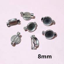 10pcs 8-30mm Inner Size 304 Stainless Steel Brooch Cabochon Blank Base Setting DIY Jewelry Making Accessories - Steel - View 14
