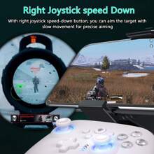 YUYIU 2.4G Wireless PC Controller With RGB Lighting/Programming Keys/Hall Joysticks/Hall Triggers/Vibrations,Three-Mode Switch Controller,Plug And Play Work For Windows PC, Android, Switch, Steam,TV - Pearl White - 查看 6
