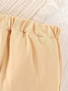 2 件套幼儿男童斋月印花短袖 T 恤和裤子套装，休闲时尚春夏 - 黑色 - 查看 6