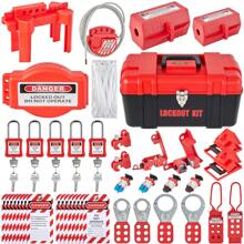 42 /43 Piece Lockout Tagout Set, Comprehensive Electrical Kit With ...