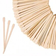 Paleta desechable para depilación, herramienta de tratamiento de eliminación de vello - depresor lingual suave para depilación facial, de cejas y corporal - espátula de madera pequeña, fácil de aplicar, productos y accesorios para el cabello para salón de belleza, artículos esenciales de viaje