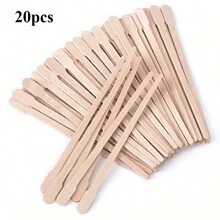 Paleta desechable para depilación, herramienta de tratamiento de eliminación de vello - depresor lingual suave para depilación facial, de cejas y corporal - espátula de madera pequeña, fácil de aplicar, productos y accesorios para el cabello para salón de belleza, artículos esenciales de viaje