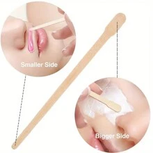 Paleta desechable para depilación, herramienta de tratamiento de eliminación de vello - depresor lingual suave para depilación facial, de cejas y corporal - espátula de madera pequeña, fácil de aplicar, productos y accesorios para el cabello para salón de belleza, artículos esenciales de viaje