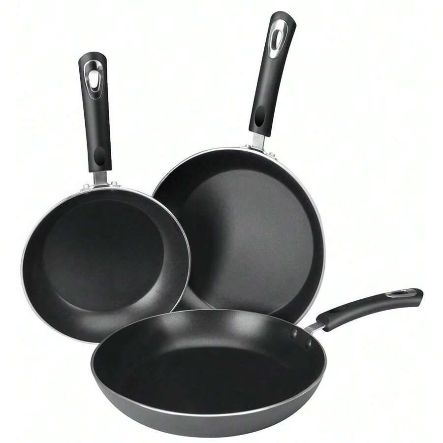 Juego de 3 sartenes antiadherentes con base para inducción de 8", 9.5" y 11" Utopia Kitchen - 1 - Ver 1