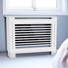 Heizkörperverkleidung Weiß Abdeckung Holz: 92*172*19cm Moderne Heizkörperverkleidung aus MDF für Schlafzimmer Wohnzimmer Zuhause Büro extra groß