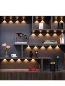 20cm/30cm/40cm/50cm LED Cabinet Light With Motion Sensor And 3-Color Adjustable Light Strip, Suitable For Cabinets, Shoe Racks, Entryways, Essential For Kitchen, Bedroom, Wardrobe And Home - Multicolor - View 6