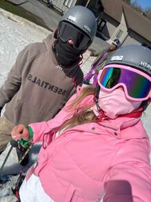 POLASUP 3 In 1 Set - Large Size Ski Goggles With Eye Cover, All-Inclusive Women Fashion Decorative Soft Rubber Ski Goggles, Anti-Fog, Anti-Sand Goggles For ATV, Karting, Hiking, Skydiving, Adjustable Strap Easy Comfort Casual Outfits Outdoor Cycling Glasses For Summer Beach Vacation, Outdoor, Travel Skiing Snow Windproof - Multicolor - View 7