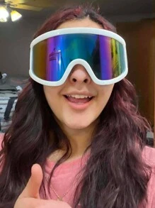 POLASUP 3 In 1 Set - Large Size Ski Goggles With Eye Cover, All-Inclusive Women Fashion Decorative Soft Rubber Ski Goggles, Anti-Fog, Anti-Sand Goggles For ATV, Karting, Hiking, Skydiving, Adjustable Strap Easy Comfort Casual Outfits Outdoor Cycling Glasses For Summer Beach Vacation, Outdoor, Travel Skiing Snow Windproof - Multicolor - View 6