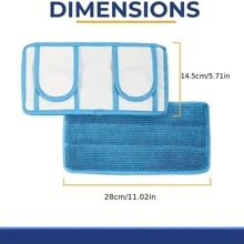 1/2pcs Detachable Replacement Pads For Flat Mop, Durable Washable Mop Pads, Dust Mop Heads, Soft Mop Refill Heads, Super Absorbent And Easy To Clean, Cleaning Supplies, Cleaning Tools, Essential For Back To School