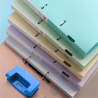 1pc Two-Hole 4-Ring A4 File Folder, Removable Double Layer Binder Organizer For Documents, Exams, And Papers,Back To School,School Supplies