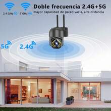 2NLF® 5G Cámara de Monitoreo HD (5G Estable) | Color Negro/Blanco Opcional + Alarma de Detección de Movimiento + Instalación Fácil | Visión Nocturna a Color Total Iluminada (Visión Clara 24h) + Control de Movimiento por Voz + Audio Bidireccional | Compatible con Sistema EseeCloud | Ideal para Interiores/Exteriores: Hogares, Oficinas, Jardines, Garajes (Compartir Acceso Disponible) | Manual en Español Incluido - Negro - Ver 7