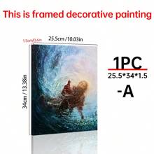 1pc Canvas Poster, Wooden Frame, Religion Art, Bible Verse Canvas, Ideal Gift For Bedroom Living Room Corridor, Wall Art, Wall Decor, Winter Decor, Room Decoration, Religion Posters For Room, Bible Home Decor, Vintage Room Decor Aesthetic, Jesus Cottagecore Wall Decor, Bathroom Kitchen Office Decor Coastal Decor Coastal Decor Beach Decor - Multicolor - View 13