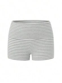 Womens Fold Over Shorts Elastic Waist Y2k Lounge Shorts Foldover Cute Pajama Micro Bottoms Mini Shorts Sleepwear - Nhiều màu - Xem 6