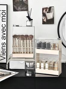 1pc High-End Makeup Brush Holder, Lipstick Rack, Vertical Storage Box For Dressing Table, Requires Installation For Space Saving - Multicolor - View 5