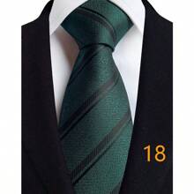 GOADAFOO Corbata de lujo de 8 cm para hombre, con rayas verdes, floral sólido, corbata de cuello tejida jacquard para hombre, novio, negocios, boda, fiesta