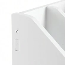YUNRUX حامل ملفات المكتب ب- 4+2 حجرات، منظم مستندات، فرز رسائل أبيض، منظم دفاتر PVC - أبيض - مشاهدة 3