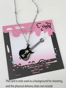 1 Pieza Collar De Guitarra De Cráneo Gótico Rock Punk Estilo Y2k, Para El Uso Diario Y Para Fiestas, Tanto Para Hombres Como Para Mujeres