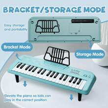 37 Keys Piano Keyboard For Kids, Portable Music Instrument For Toddlers Aged 2 3 4 5, Educational Sound Toys, Multifunctional Baby Piano Girl Toys Kids Piano Keyboard Toy For Toddlers, Birthday Gifts For 1-6 Years Old Boys And Girls Gifts, Birthday For Boys And Girls - Blue - View 5