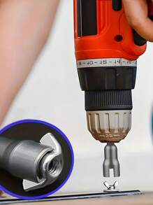 1pc Butterfly Bolt Socket Wrench 6.35mm Hex Shank Socket Adapter Nut For Power Tool Slotted Electric Screwdriver