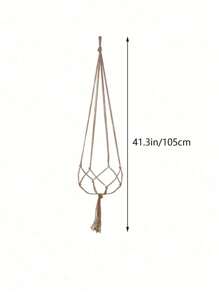 1/2/4PCS Brown Planter Hanging Rope, Tasseled Plant Hangers, Planter Stands - Indoor Balcony Stands, Outdoor And Garden Supplies - Multicolor - View 4