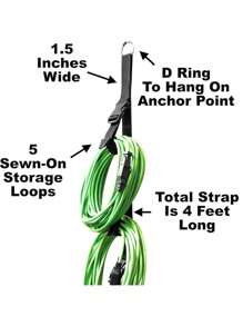 2pcs/1pc Adjustable Heavy-Duty Storage Strap With Multifunctional Buckle Storage Strap, Cable And Wire Storage Strap With Extension Cord - Multicolor - View 10