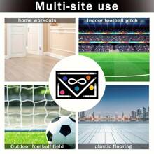 Versatile Soccer Training Mat For Enhanced Ball Control & Footwork Skills - Ideal For Indoor & Outdoor Use - Black - View 3