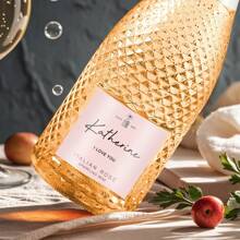 Personalized Waterproof Clear Wine Bottle Stickers For Weddings, Anniversaries, And Special Occasions-Custom Vinyl Label For Prosecco, Champagne, And Spirits-, And Easy To Apply-Premium Quality