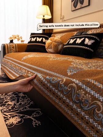 1 Stück Chenillebezug für Sofakissen, geeignet für alle Jahreszeiten, tierfreundlich, waschbar, rutschfest, weich & bequem, schützt das Sofa