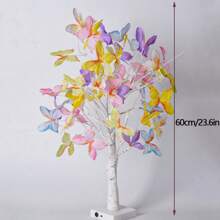 1pc Elegant LED Simulated Butterfly Desk Lamp, Romantic Decor Light, USB/Battery Powered Plastic Tabletop Lamp, Suitable For Valentine's Day, Wedding, Housewarming, Birthday, Holiday, Events, Home And Office - All Seasons