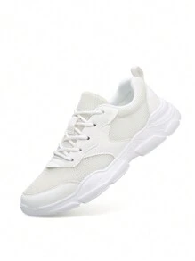 Zapatos casuales deportivos con cordones para mujer, diseño de patchwork de moda planos para primavera/verano