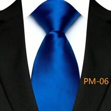 GOADAFOO 奢华 8CM 男士领带皇家蓝色纯色条纹佩斯利领带男士新郎提花编织领带适合商务婚礼派对