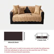 1pc Premium Luxurious Gold Floral Pattern Sofa Slipcover, Non-Slip Home Decor Sofa Cushion Cover, Suitable For Home, Bedroom, Living Room, Office Gifts Birthday Graduation Sofa Cover Couch Cover Sofa Covers Room Decor Living Room Decor