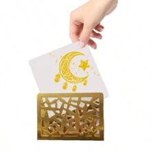 Eid Al Adha Paper Cups And Napkins For Occasions, Eid Al Adha Decorations,Eid Mubarak Cups And Napkins Set Muslim Tableware Serve 10/25 Guests For Islamic Holiday,Tea Cups,Water Cups,Napkins - Multicolor - View 5