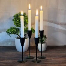 4 szt. metalowych świeczników z kutego żelaza, rekwizyty do zdjęć na kolację przy świecach, dekoracje urodzinowe na rocznicę ślubu, dekoracje stołu do salonu, romantyczne prezenty na walentynki, Boże Narodzenie