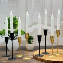 4 szt. metalowych świeczników z kutego żelaza, rekwizyty do zdjęć na kolację przy świecach, dekoracje urodzinowe na rocznicę ślubu, dekoracje stołu do salonu, romantyczne prezenty na walentynki, Boże Narodzenie