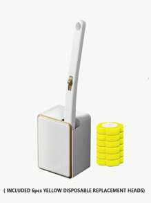 FoBianJie Disposable Bathroom Cleaning Brush, Toilet Bowl Cleaner Brush, Cleaning Brush Set With Replaceable Heads - Multicolor - View 15