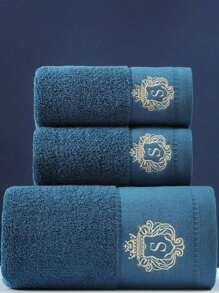 1 pieza Toalla bordada con corona, suave y absorbente - Adecuada para baño, gimnasio, hotel, uso diario. Excelente para regalos de Navidad, Halloween, Acción de Gracias, decoración del baño del hogar, decoración de otoño, de vuelta a la escuela para salón de belleza, baño del hogar