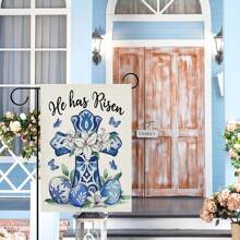 1 lá cờ sân vườn hai mặt có thiết kế chú lùn đáng yêu - Chú lùn thân thiện, đồ trang trí bằng vải bố theo mùa, thích hợp cho sân, bãi cỏ, hiên nhà - lễ kỷ niệm Giáng sinh và quanh năm, không bao gồm cột cờ, chất liệu polyester chống phai màu, không cần điện - Nhiều màu - Xem 11