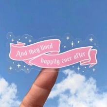 Happily Ever After Banner Transparent Laptop Sticker/ Cell Phone Case Bullet Journal Planner Decal Water Bottle,School Supplies,Back To School - Multicolor - View 9