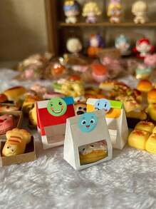 Adesivos autoadesivos com desenho animado fofo e sorriso, 500 peças/rolo, adesivo de incentivo com recompensa, adesivo para selar envelope de presente, adesivo de PVC à prova d'água, material escolar, volta às aulas