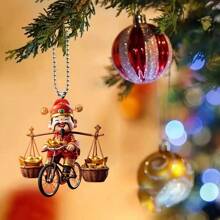 1 Decoración colgante estilo chino del Dios de la Riqueza entregado en tu puerta, adorno plano de acrílico para decoración navideña, decoración de Halloween, decoración de habitación, decoración estética, decoración de dormitorio, decoración del hogar