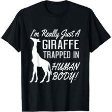 Giraffe Lover Funny - I'm Really Just A Giraffe T-Shirt - Black - View 1