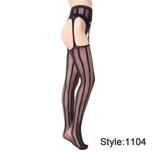 1 双性感内衣性感吊袜带网袜超弹力性感吊袜带连裤袜女士开裆细网眼防滑