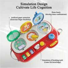 Tableau d'activité avec miroir - Jeu de cause à effet - Jouets d'apprentissage pour bébé - Jouet interactif éducatif pour tout-petits, préscolaire, nourrisson de 18 mois et plus